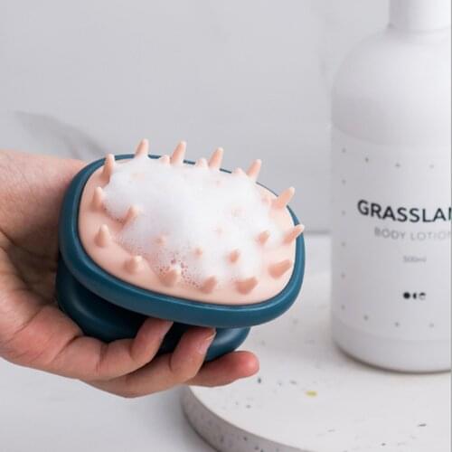 Silicone Head Adult Massage Brush Multifunction Shampoo Scalp Massage Brush Comb Hair Washing Antiitch Scratching Brush For Home