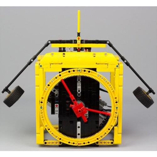 Technology building block moc-31640 parallel wall clock balance clock model electric assembly toy model childrens birthday gift