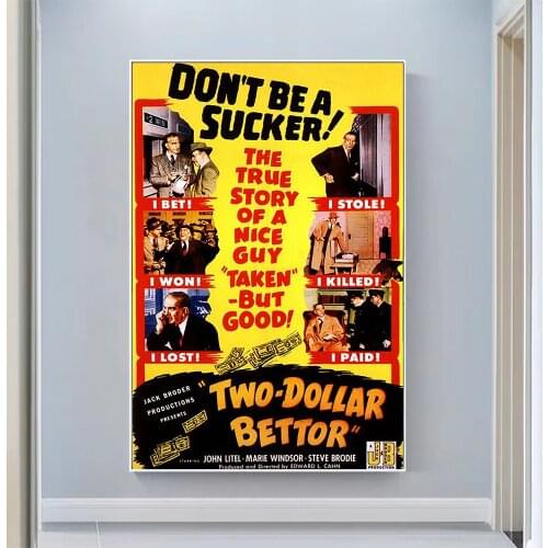 V0814 Two Dollar Bettor Vintage Classic Movie Wall Silk Cloth HD Poster Art Home Decoration Gift