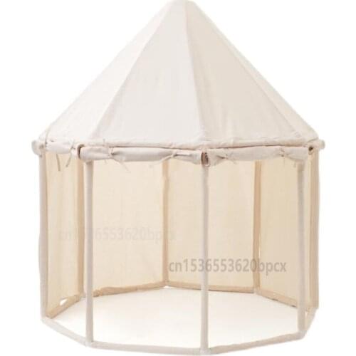 Ins Wind Carpet for Childrens Tent Yurt Canvas Game House Baby Indoor Big House Toy House Cotton Canvas Dia 110cm