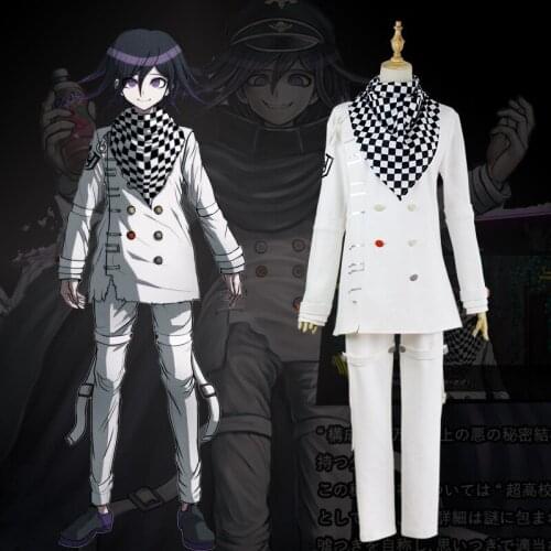 Anime Danganronpa V3 Ouma Japanese Kokichi Miu Killing Suit Woman Men Harmony Wig Japanese Carnival Props School Uniform Outfit