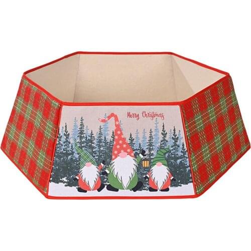 Christmas Tree Skirt Christmas New Year Home Decoration Ring Plaid Xmas Tree Cover Christmas Tree Skirt Christmas Tree Decor