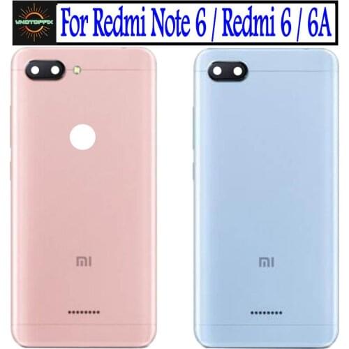 For Xiaomi Redmi 6 Redmi 6A Note6 Pro Battery Cover Back Housing Rear Door Case For Redmi Note 6 Pro Battery Cover Replacement