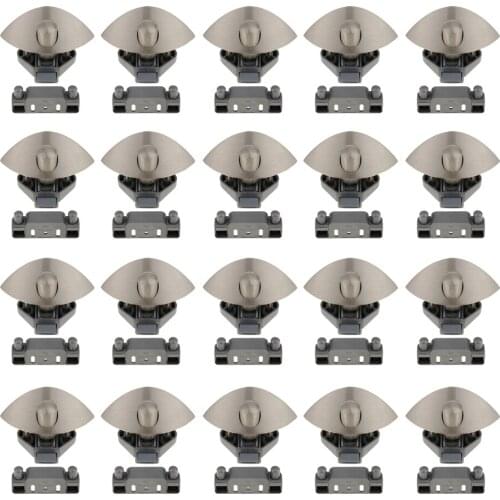 20pcs Push Button Latch Half-Moon Cupboard Door Knob Alloy Handle Rv Wardrobe Ambry Boat Motorhome Caravan Furniture Lock