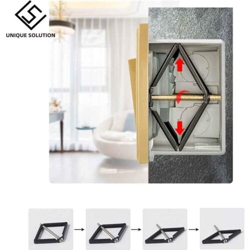 1 Set (6pcs) Wall Mount Switch Box Repair Tool Secret Stash 86mm Switch Cassette Repairer Support Rod Electrician Accessories