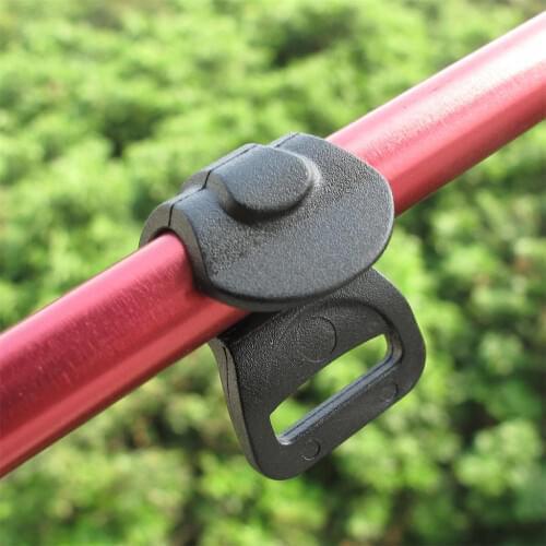 Outdoor 10pcs Black Plastic Camping Awning Tent C Clips for 10mm-13mm Poles 20mm Webbing Strap Rope Tent Acce Hiking Replacement