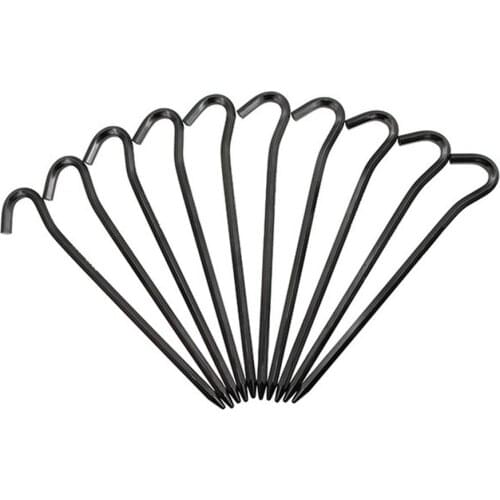 10pcs Ultra-Light Tent Stake Portable 7-Shaped Ground Nails Tent Accessories Canopy Floor Mats Fixed Nails Wind Rope Supplies