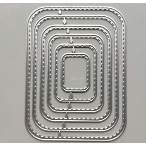 2021 Square Border Metal Cutting Dies DIY Scrapbooking Paper Photo Album Crafts Mould Cards Embossing Mold Stencils for Decor