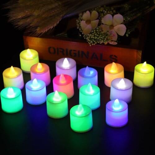 36/12/24/6pcs LED Flameless Candle Lamp Battery Powered Led Tea Lights for Wedding Birthday Party New Year Romantic Decoration