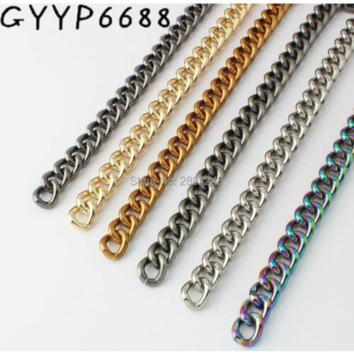 10 Meters 1meter 17mm rainbow Aluminium Chain Retro Roller Light weight chain for hand bag purse adjusted strap old silver