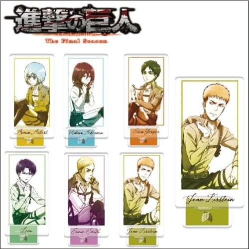 Attack on Titan Shingeki No Kyojin Eren Jaeger Armin Acrylic Stand Figure Desktop Decoration Collection Model Toy Doll Gifts