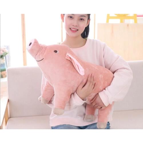 Big lovely plush pink pig toy new simulation pig doll about 60cm 2689