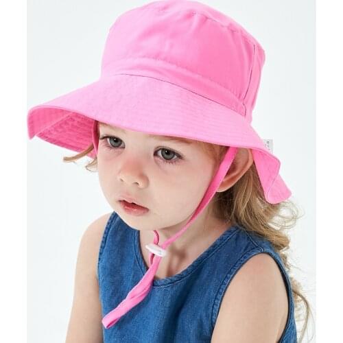 Hot sale Summer Kids Bucket Hat Foldable Double Sided Wide Brim hat Beach UV Protection Sunscreen Fisherman Hats for boys Girl