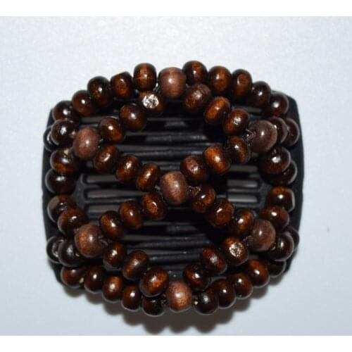 Brown wooden beads small size magic comb 20 pcs/lot Easy to Use
