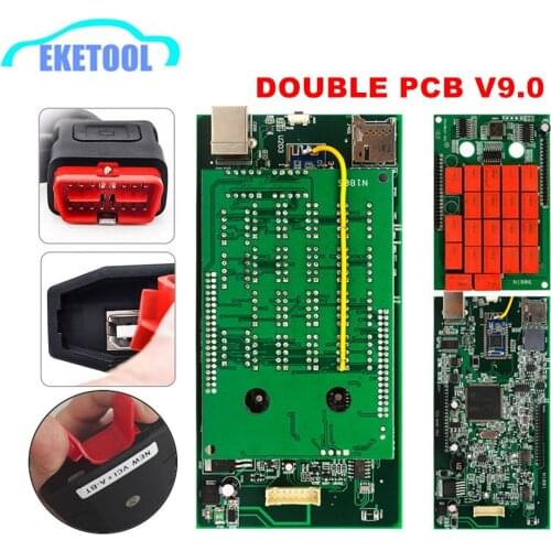 2017/R3 TCS PRO Double Green PCB Red NEC Relays V9.0 Multi-Language OBD2 Scanner Cars/Trucks Bluetooth USB Scanner TCS Multidiag