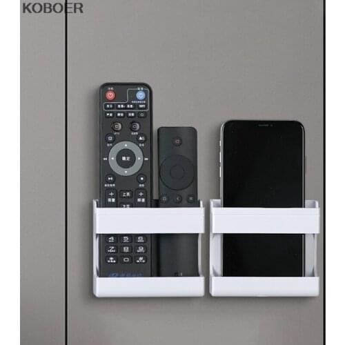 Wall Mounted Organizer Storage Box Remote Control Air Conditioner Storage Case Mobile Phone Plug Holder Stand Container