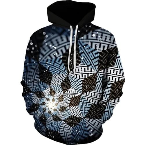 New Neon Light Hip Hop Dizzy Arts 3D Hooded Sweatshirt Women Men Pullovers Hoodie Female Outerwear Psychedelic Vortex Loose Tops