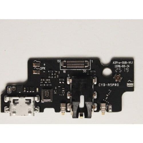 Original For UMIDIGI A5 Pro USB Board Charging Port MIC Earphone Jack Micro-USB Plug Repair Part Replacement