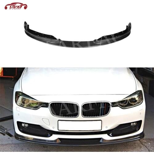Carbon fiber Material Front Bumper Lip Chin Spoiler FRP Black for BMW 3 Series F30 M3 Standard Sedan 4 Door H Style 2013-2017