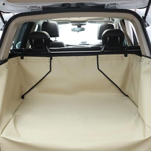 Waterproof Canvas Cloth SUV Car Trunk Mat for Pet Carrier Dogs Puppy Cats Mess protection Cat Scratch Prevention Anti-dog Bite