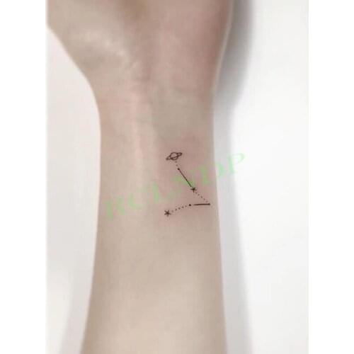 Waterproof Temporary Tattoo Sticker Planet Dot Star Line Constellation Design Flash Tatoo Fake Tatto Hand for Men Women Kids