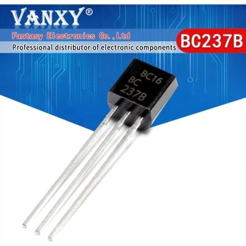 100PCS BC237B TO92 BC237 237 TO-92 NPN Low Transistor