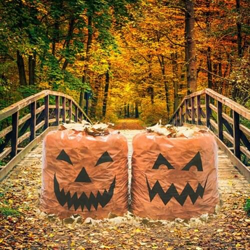2Pcs Large Capacity Pumpkin Halloween Trash Pouch Plastic Courtyard Leaf Bags Kitchen Storage Garbage Bags Eco-friendly