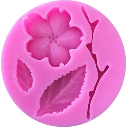 3D Peach Blossom Silicone Mold DIY Cake Decor Chocolate Baking Accessories Pastry Cookie Decoration Tool Fondant Mould