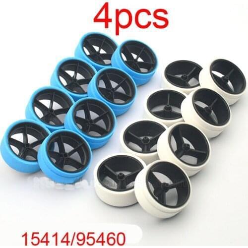 4PCS 15414/95460 Tires Narrow Large Diameter Arched Tire Wheel Hub Tyre for RC Tamiya Mini 4WD Car Model DIY Acc