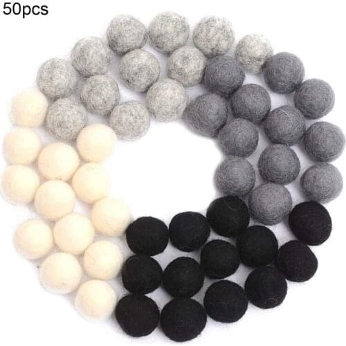 50Pcs 2cm Wool Felt Balls Round Pom Poms 100% wool DIY Handmade Craft Poms Mixed color wholesale