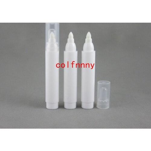 500pcs/lot 3ml white color cosmetic pen package empty cosmetic pen dispenser for cream gel oil wax products filling