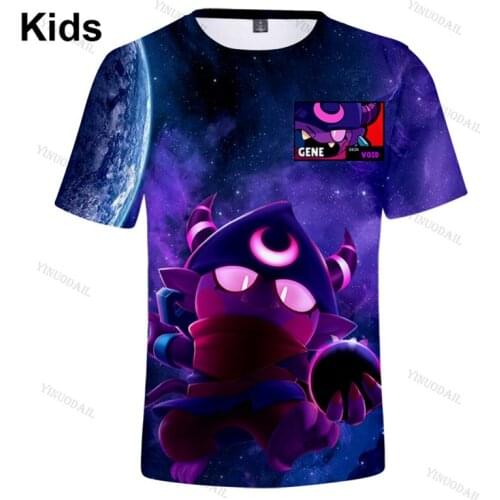 Browlers Spike and Star,6 To 19 Years Kids Leon Shirt Shooting Game PRIMO 3D T-shirt Boys Girls Cartoon Tops Teen Clothes