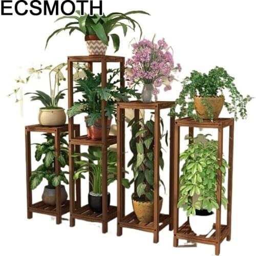 Decorativa Madera Estante Para Plantas Pot Wood Estanteria Escalera Indoor Dekoration Outdoor Plant Rack Shelf Flower Stand