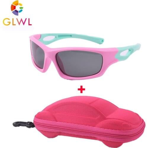 Kids Polarized Glasses Boys Boxed Sunglasses Girls Flexible Frame Baby Eyewear UV400 Sunglass With Case Vintage Goggles Children