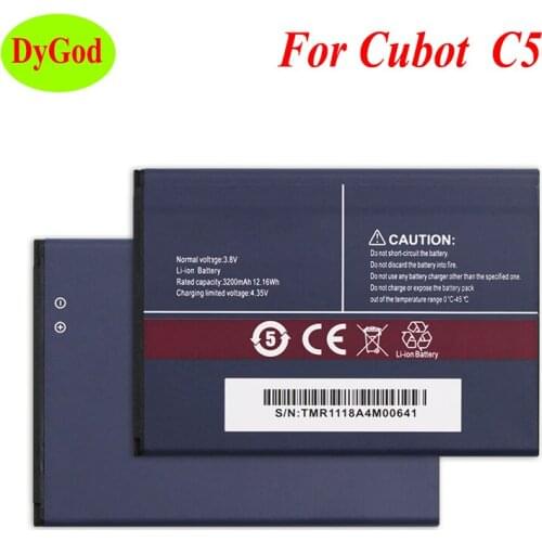 DyGod 3200mAh for Cubot C5 Battery Replacement Batteries Bateria For Cubot C5 Smart Phone