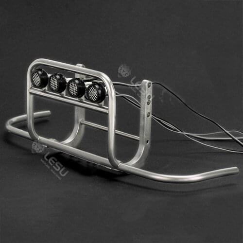 1/14 Rc Truck Hino LED Headlight Front Bumper Tamiya Tractor Dump Truck HINO Modified LESU Model