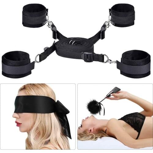 FX Sex Bondage BDSM Kit UTIMI Restraints Set Sex Toys Hand Cuffs Ankle Cuff Bondage Collection & Blindfold & Tickler Included