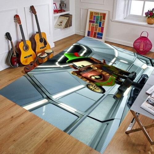 Disney Lightning McQueen Cars Play Mat Bathroom Children Carpet Doormat Anti - Slip Bathroom Carpet Absorb Water Kitchen Mat Rug
