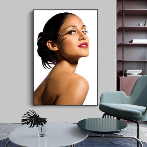 Modern Fashion Black Women Nude Woman Oil Painting on Canvas Posters and Prints Scandinavian Wall Art Picture for living room