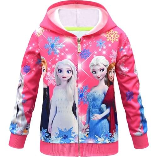 Disney Frozen 2 Spring and Autumn Girls elsa Jacket Boys and Girls Outing Clothes Jacket Children outwear girl baby coat 2-8Y