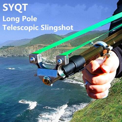 Laser Telescopic Rod Straight rod Slingshot Daquan High Precision Outdoor Sniper Hunting Infrared Rubber Band Catapult Slingshot