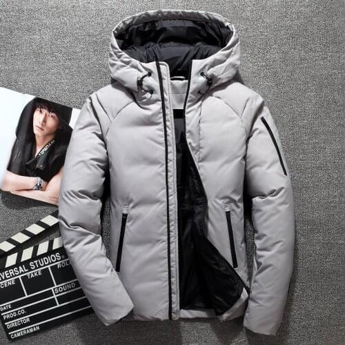 2018 Winter New Mens Down Jacket Thick Hooded Windproof Winter Coat Men Warm Snow Coat Casual Clothing Duck Down Jacket Men