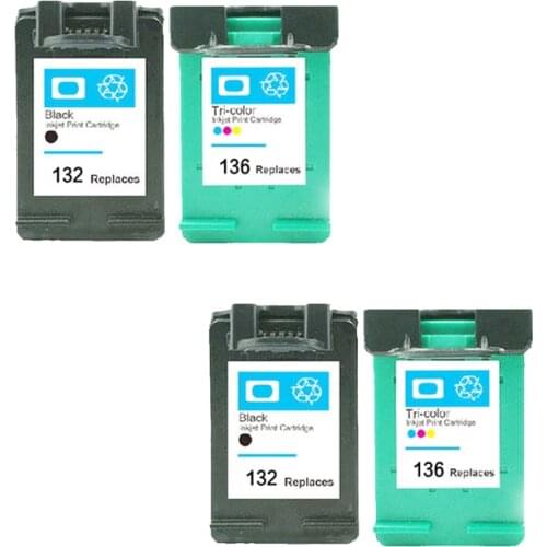 2020 new For HP 132 136 Compatibles Ink Cartridges For HP132 Deskjet 5443 D4163 Photosmart c3183 6313 Deskjet 5443 printers