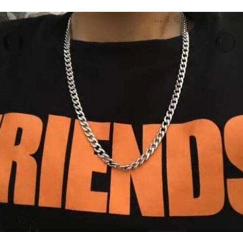 New Stainless Steel Hip Hop Necklace Mens Thick Necklace Charm Womens Rap Rock Cool Necklace Leisure Parkour Sports Jewelry