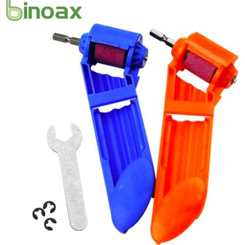 Binoax Portable Drill Bit Sharpener Wear Resisting Corundum Grinding Wheel Electric Drill Auxiliary Tool