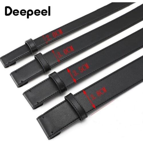 Deepeel 2/3/3.5/3.8* 90-120cm Mens Black 2nd Layer Cowskin Belt Body Leather Craft Apparel Waistband Accessories Business Belts