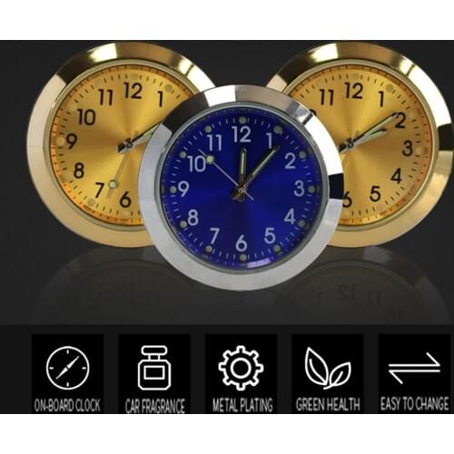Shellhard Car Clock Luminous Mini Automobiles Internal Stick-On Digital Watch Quartz Clocks Automotive Styling Accessories Gifts