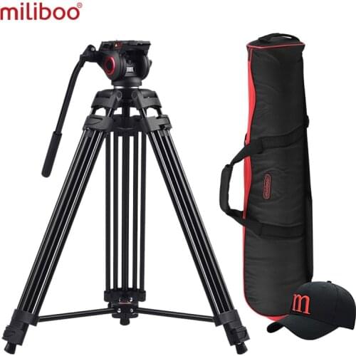 MTT601A Heavy Duty Aluminum video Camera Tripod for Camcorder/DSLR Stand with Fluid Head