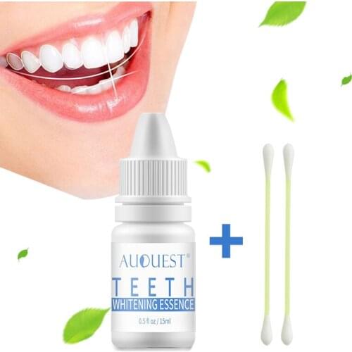 AuQuest Teeth Whitening Serum Cleaning Dental Effective Remove Stains Fresh Breath Oral Hygiene Bleaching Essence Teeth Treat