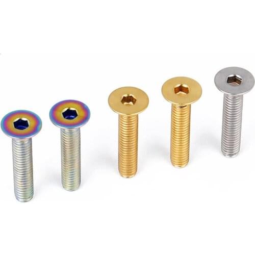 Mountain Bike Handlebar Cover Screw Titanium Alloy M6x30 Headset Cover Bolt Repair Car Accessories Titanium Alloy Bicycle Screws